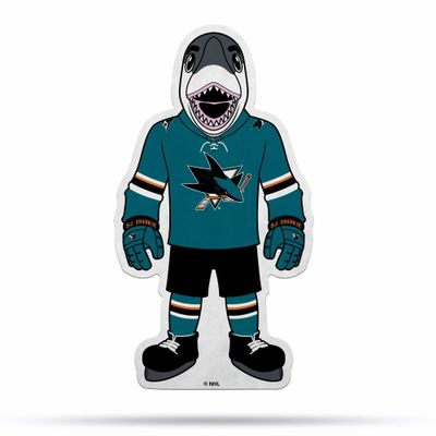 Rico Industries NHL Hockey San Jose Sharks Mascot Shape Cut Pennant - Home and Living Room Dcor - Soft Felt EZ to Hang