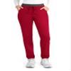 Maevn Matrix Full Heather Elastic Waistband Jogger Scrub Pant (X-Small Petite, Red) view 1