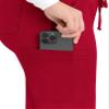Maevn Matrix Full Heather Elastic Waistband Jogger Scrub Pant (X-Small Petite, Red) view 2