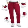 Maevn Matrix Full Heather Elastic Waistband Jogger Scrub Pant (X-Small Petite, Red) view 4