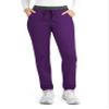 Maevn Matrix Full Heather Elastic Waistband Jogger Scrub Pant (Small Petite, Eggplant) view 1