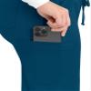 Maevn Matrix Full Heather Elastic Waistband Jogger Scrub Pant (Small Petite, Caribbean Blue) view 4