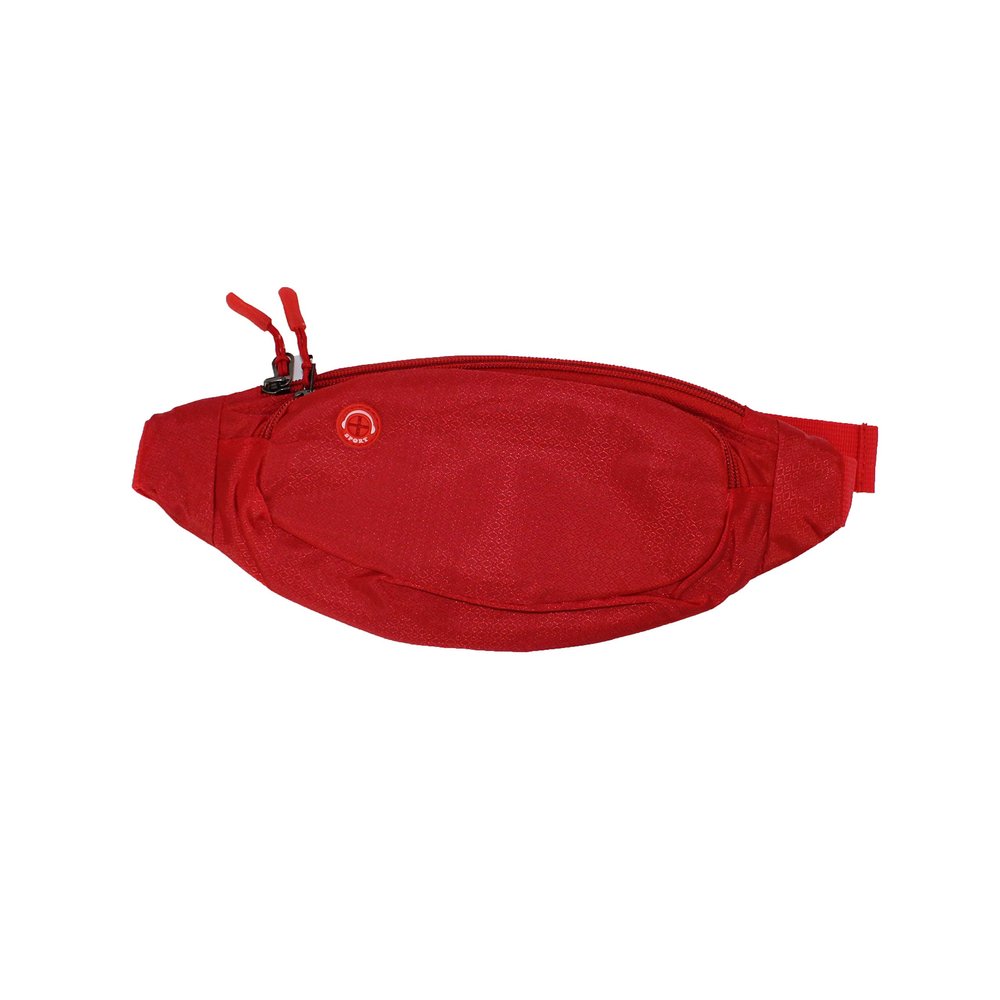 Generi Waterproof Waist Fanny Pack with Headphones Opening (Red)