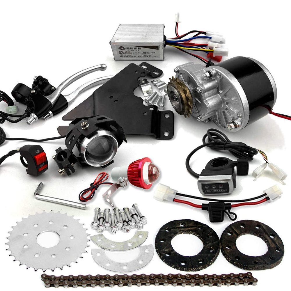L-faster 250W Brush Motor with for V Brake Bicycle Left Side Mounting (36V)