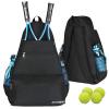 ACOSEN Tennis Bag Tennis Backpack - Large Tennis Bags for Women and Men to Hold Tennis Racket,Pickleball Paddles, Badminton Racquet, Squash Racquet,Balls and Other Accessories (Black) view 1