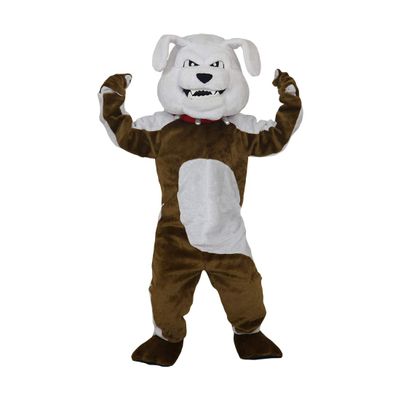 Dog Bulldog Fierce Dog Vicious Dog Cartoon Costume Mascot Plush with Mask for Adult Cosplay Party Halloween Dress Up