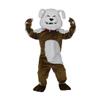Dog Bulldog Fierce Dog Vicious Dog Cartoon Costume Mascot Plush with Mask for Adult Cosplay Party Halloween Dress Up view 1