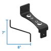 Fish Fighter Fishing Rod Riser Mounting Bracket | Professional 7" x 8" Precision Fishing Pole Placement | Quick Release System for Boat | Marine Grade Aluminum view 2