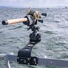 Fish Fighter Fishing Rod Riser Mounting Bracket | Professional 7" x 8" Precision Fishing Pole Placement | Quick Release System for Boat | Marine Grade Aluminum view 4