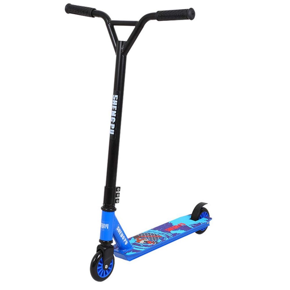 WRRAC-Trampolines Pro 360 Degree Trick Spin Street Scooter with Alloy Deck, Stunt Scooter High Impact 100mm Wheels Lightweight Alloy Deck 220LB Max Load