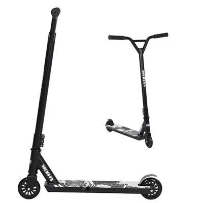 WRRAC-Trampolines Stunt Scooter with Alloy Deck, Freestyle Pro 360 Degree Trick Scooter 100mm PU Wheels Extreme Sports for Beginners & Intermediate Riders