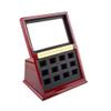 JunningGor Sports Championship Rings Wooden Display case Shadow Box Without Rings (12 Slots) view 1