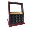 JunningGor Sports Championship Rings Wooden Display case Shadow Box Without Rings (12 Slots) view 2