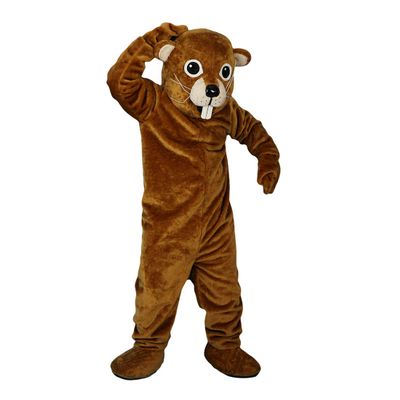 Brown Gopher Mole Mouse Mascot Costume Cartoon Fancy Dress Cosplay