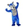cartoon mascot Blue Wolf Wolfish Costume Adult Cosplay For Party view 4