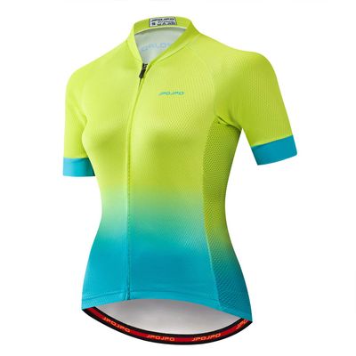 Cycling Jersey Women Bike Short Sleeve with 3 Rear Pockets,Reflective Breathable,Quick Dry S-3XL