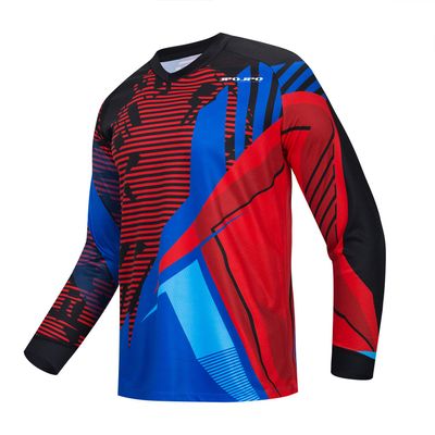 JPOJPO Men's Cycling Jersey MTB T Shirt Long Sleeve Youth Off-Road Motorcycle Jersey Bicycle Clothes Anti-UV