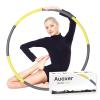 Auoxer Fitness Exercise Weighted Hoops, Lose Weight Fast by Fun Way to Workout, Fat Burning Healthy Model Sports Life, Detachable and Size Adjustable Design view 1