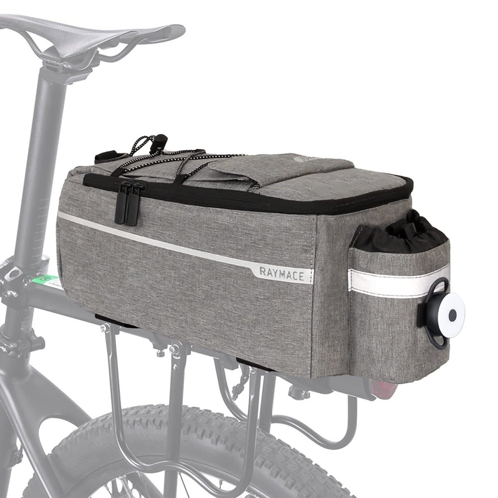 RAYMACE Bike Rear Rack Bag with Tail light, Bike Truck Cooler Bag for Warm or Cold Items