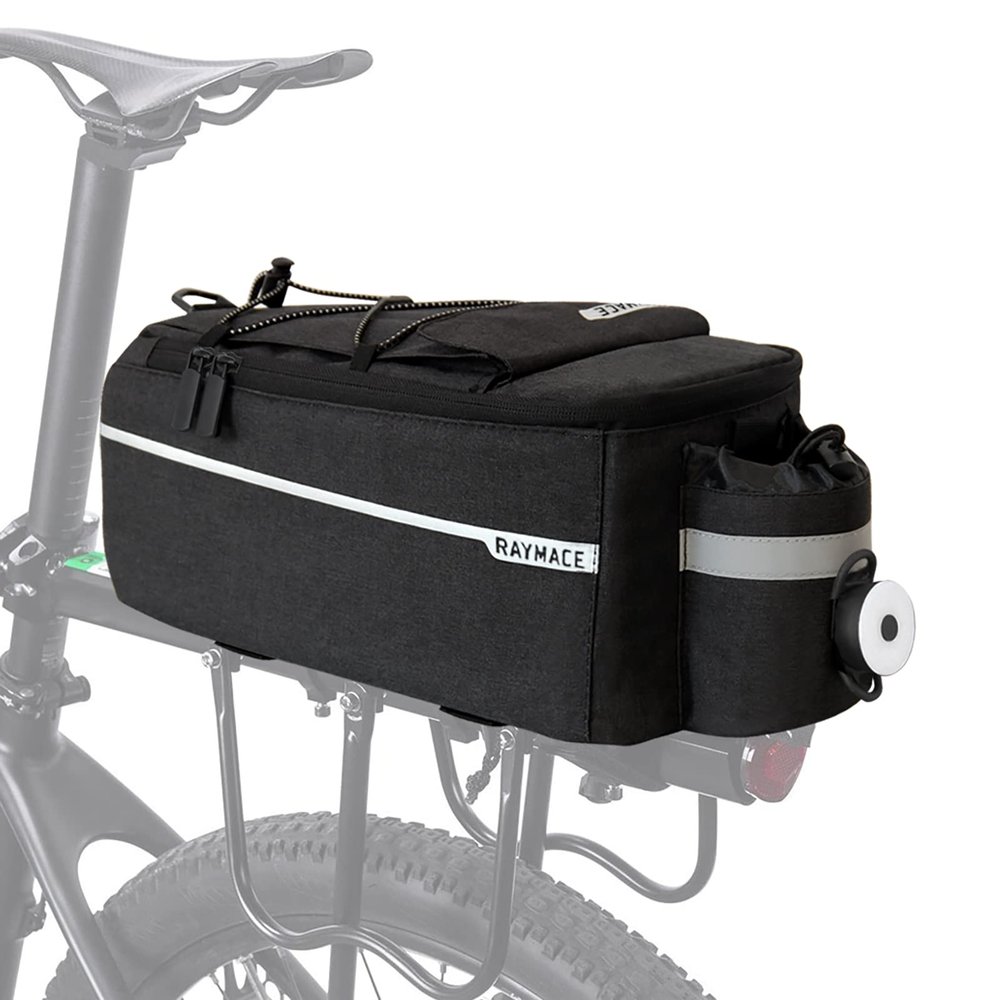 RAYMACE Bike Rear Rack Bag with Tail Light, Bike Truck Cooler Bag for Warm or Cold Items