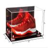 Better Display Cases Acrylic Large Shoe Display Case for Basketball Shoe Soccer Cleat Football Cleat with Mirror, Pink Risers and Black Base (A013/V11) view 2