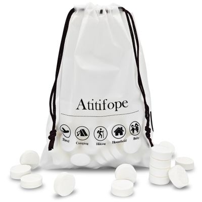 Atitifope Compressed Facial Towels (100 Count) - Disposable Wash Cloths for Travel and Camping (7.9in x 7.9in)