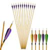 ZSHJGJR 31 Inch Archery Carbon Arrows 900 Spine Hunting Target Arrows with 3 Inch Turkey Feather for Recurve Compound Bow Outdoor Shooting Practice 12 Pcs (Purple) view 1