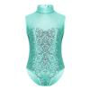 iiniim Big Girls' One-Piece Mesh Splice Ballet Dance Leotard Sleeveless Tank Tops Gymnastic Dance wear Costume Mint_Green 14 view 3