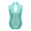 iiniim Big Girls' One-Piece Mesh Splice Ballet Dance Leotard Sleeveless Tank Tops Gymnastic Dance wear Costume Mint_Green 14 view 4