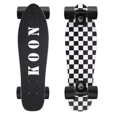 KO-ON Skateboard Complete Skateboards 27 Inch Mini Cruiser Skateboards for Beginners Kids Boys and Girls (Check)