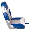 Leader Accessories A Pair of Elite Low/High Back Folding Fishing Boat Seat (2 Seats) (White/Grey/Blue) view 3