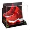 Better Display Cases Acrylic Large Shoe Display Case for Basketball Shoe Soccer Cleat Football Cleat with Mirror, Wall Mount, Green Risers and Black Base (A013/V11) view 1