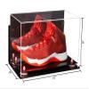 Better Display Cases Acrylic Large Shoe Display Case for Basketball Shoe Soccer Cleat Football Cleat with Mirror, Wall Mount, Pink Risers and Black Base (A013/V11) view 2