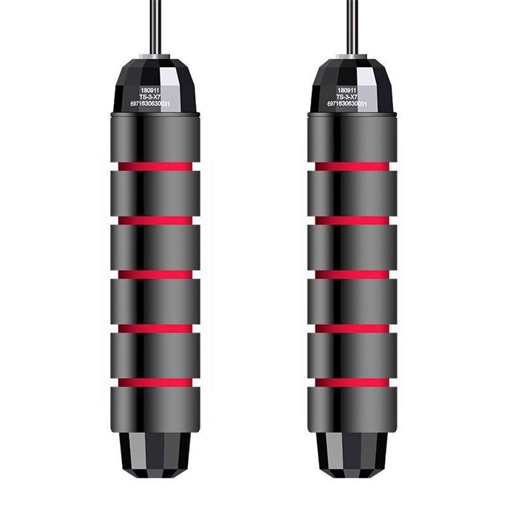 RICHU Skipping Rope,9Feet Tangle-Free with Ball Bearing Cable Speed Rope Adjustable Jump Rope for Exercise Fitness Endurance Training and Fitness Gym (Weight Skip Rope red)