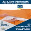The Friendly Swede Sleeping Bag Liner - Cold Weather Camping Sheets & Adult Sleep Sack with Full Length Zipper - Microfiber Cotton Feel Soft Sheets with Stuff Sack - Orange (Zipper) view 4