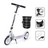 WRRAC-Trampolines Kick Scooters, 2 Wheel Brush Street Scooter Two Bare Feet Drop-Through Freeride Skating Height-Adjustable Foldable City for Adults Kids Teens view 1