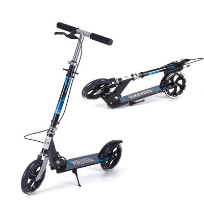 WRRAC-Trampolines Teens Foldable Scooter 2 Rounds Child Adult Urban Mobility One Foot Brush Street Freestyle Scooter with Brake and Suspension City Commuter Kick Scooters