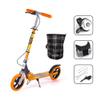 WRRAC-Trampolines Adjustable Kick Scooter for Adults Teens, 2 Big Wheels with Aluminum Alloy Commuter Scooter for Kids 8 Years and up, Foldable Scooter with Dual Suspension/Rear Fender Brake view 1