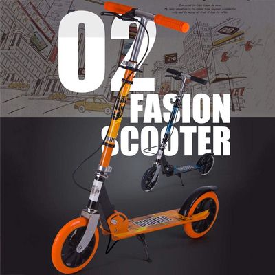 WRRAC-Trampolines Non Electric Scooter, High-Strength PU wear-Resistant Wheel and Aluminum Deck - Foldable with Foot Brake+ Hand Brake Kick Scooters for Adults or Kids Youth