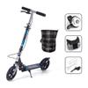 WRRAC-Trampolines Adult City Push Kick Scooter with Large 200MM Wheels, Dual Front Rear Spring Comfort Suspension, Folding Frame Carry Strap - Easy to Carry Light Weight view 1