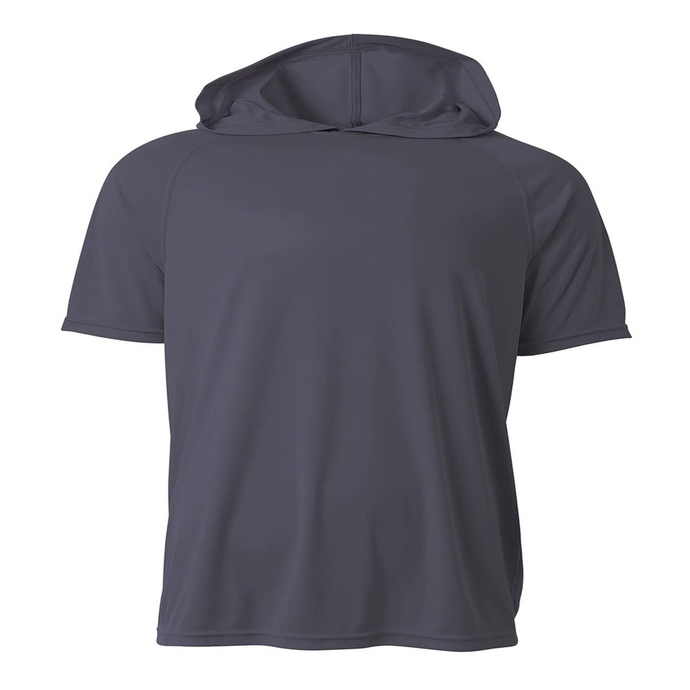 A4 Men's Cooling Performance Hooded T-Shirt 3XL Graphite