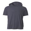 A4 Men's Cooling Performance Hooded T-Shirt 3XL Graphite view 1