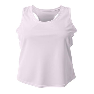 A4 Athletic Racerback Tank White