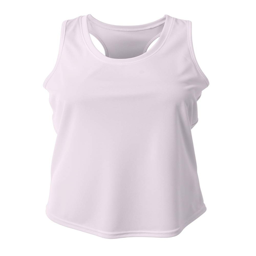 A4 Athletic Racerback Tank White