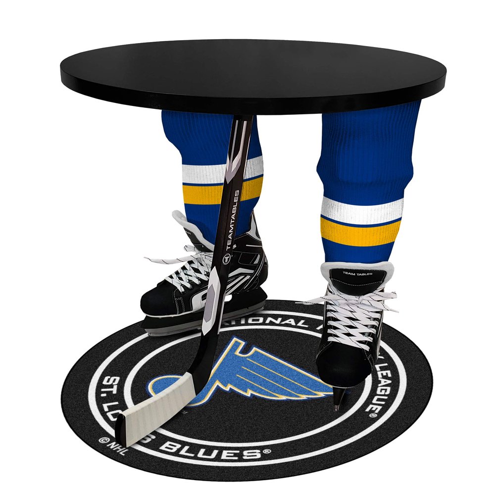 Team Tables St. Louis Hockey Table (Black Table Top) with St. Louis Puck Mat