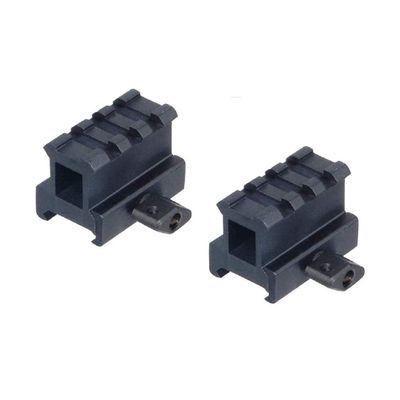360 TACTICAL High Profile Picatinny Riser Mount (1" H x 1.5" L) Heavy Duty Mount 3 Slot (2 Pieces)