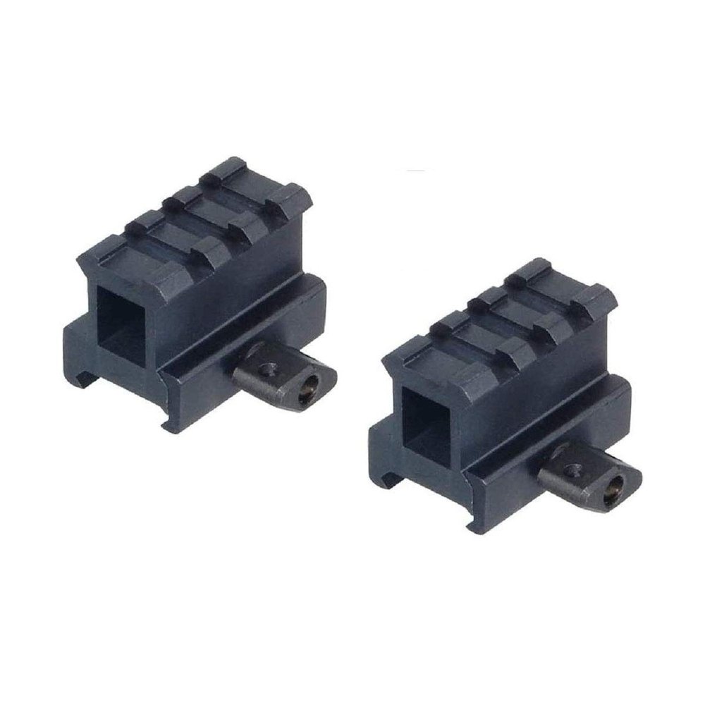 360 TACTICAL High Profile Picatinny Riser Mount (1" H x 1.5" L) Heavy Duty Mount 3 Slot (2 Pieces)