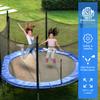 SereneLife 12FT Trampoline Outdoor  Heavy-Duty Backyard Trampoline for Kids and Adults with Wide Jumping Surface, Stable L-Shaped Legs, Safety Net, ASTM Approved, Supports 264 lbs., 144 x 106 IN view 3