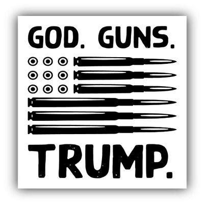 Trump 2020 God Guns United States Presidential Election Vinyl Sticker Car Bumper Decal
