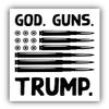 Trump 2020 God Guns United States Presidential Election Vinyl Sticker Car Bumper Decal view 1